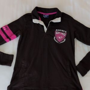 Champion Women's Small Brown and Pink Long Sleeve Tee